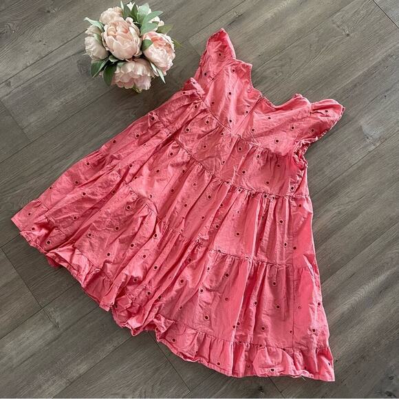 Simply Southern Pink Pineapple Eyelet Embroidered Dress - Picture 4 of 5